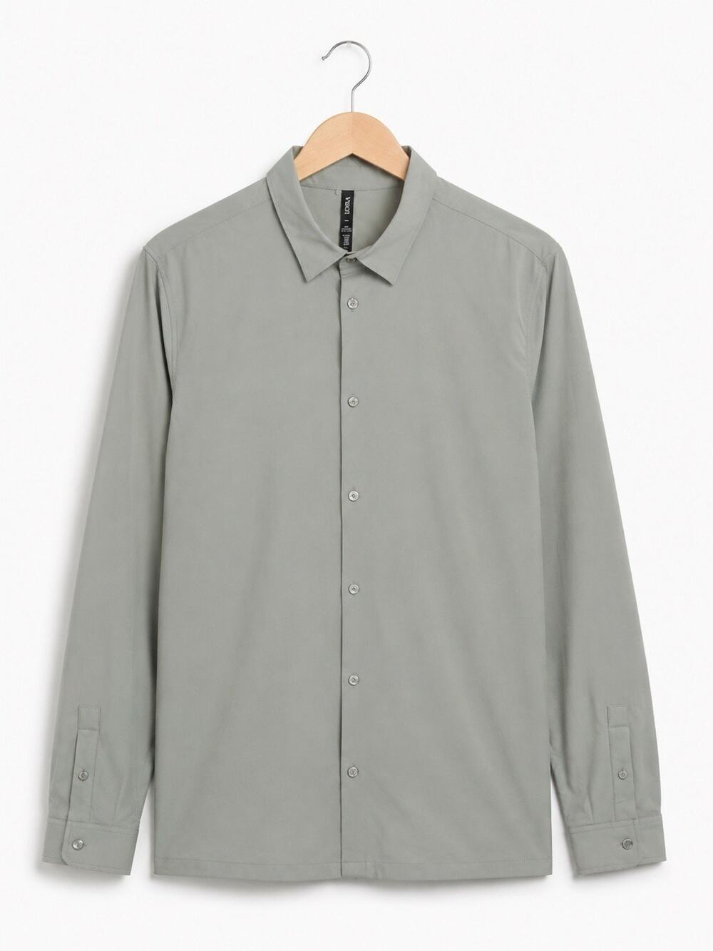 Vuori Manhattan Button Down Shirt Men’s XXL Sky Grey Long Sleeve Performance